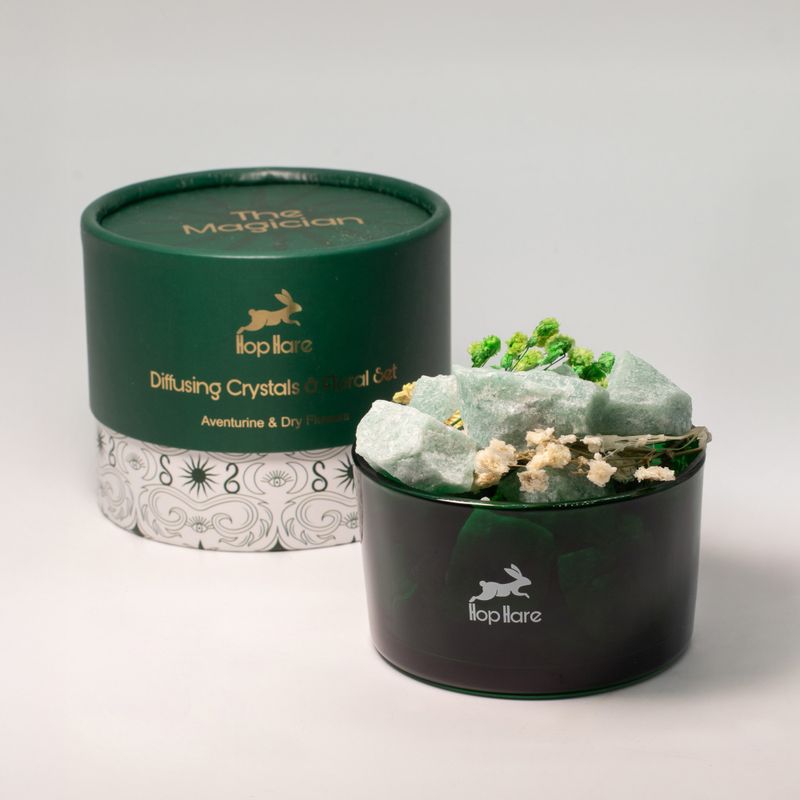 Conjunto de cristales difusores y flores Hop Hare - El Mago