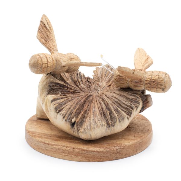 Figura de Madera Tallada a Mano  - Abejas