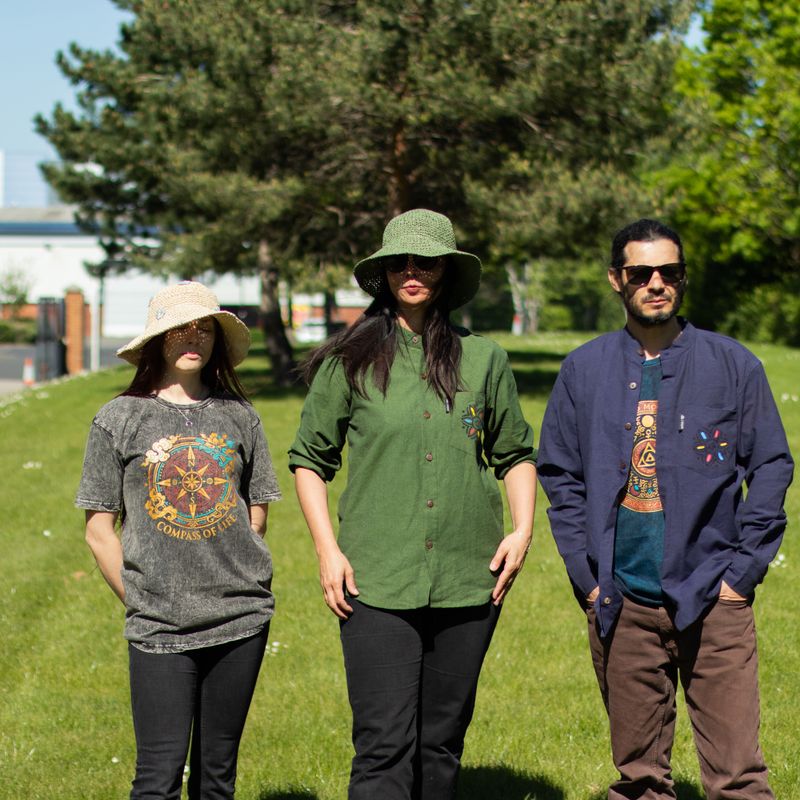 Nomad Sari Kathmandu Shirt - Verde bosque - Mediano