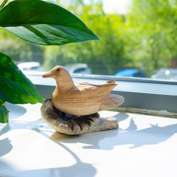 Figura de Madera Tallada a Mano  - Pato salvaje