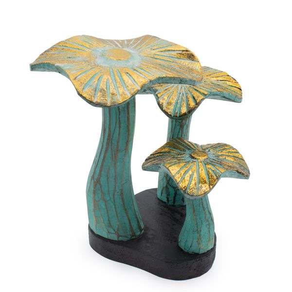 Arte del hongo dorado - Greenwash - Pequeño (20x17cm)