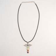 Colgante Esotérico de la India - Bañados en plata (cordón de 45 cm) - Chakra del Ángel