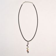 Colgante Esotérico de la India - plateados con baño de plata (cordón de 45 cm) - Chakra de la serpiente