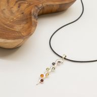 Colgante Esotérico de la India - plateados con baño de plata (cordón de 45 cm) - Chakra de la serpiente