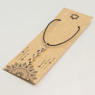 Colgante Esotérico de la India - plateados con baño de plata (cordón de 45 cm) - Chakra de la serpiente