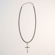 Colgante esotérico de la India - Plateados (cordón de 45 cm) - Símbolo Ankh de la vida eterna