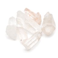 Conjunto de 6 muestras minerales - Piezas de cristal de cuarzo del Himalaya