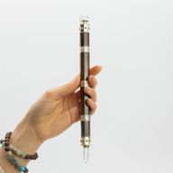 Varita de Energía Extralarga - Jaspe Mágico - Punta de Bola de Cristal - 26 cm