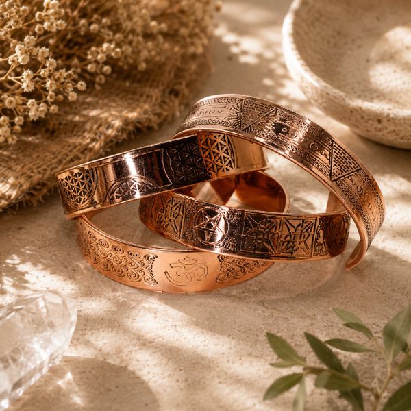 Pulseras y anillos de Cobre