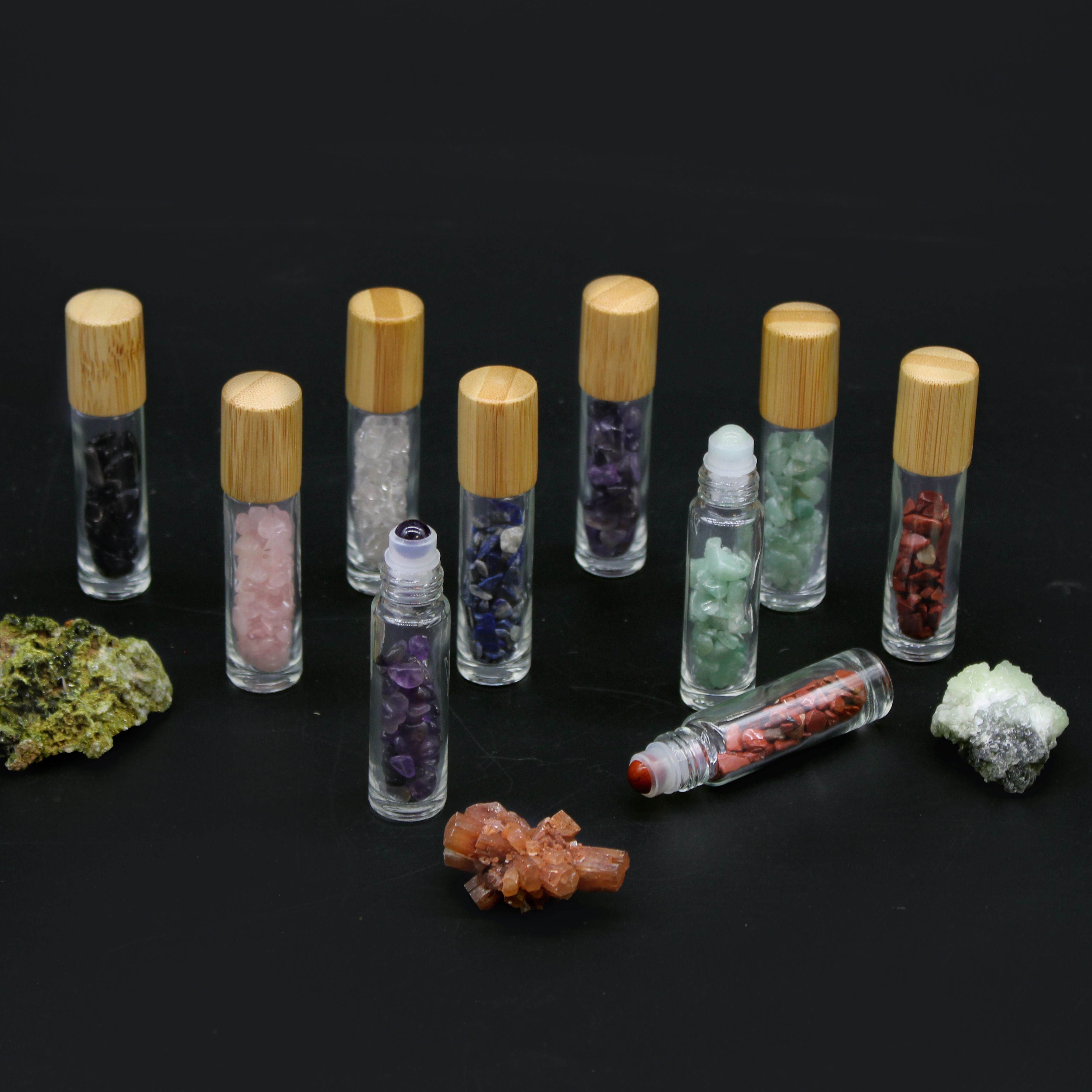 Botellas Roll-on con gemas 10ml