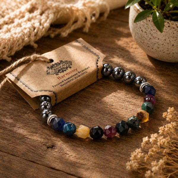 Pulseras de Piedras Preciosas Talladas