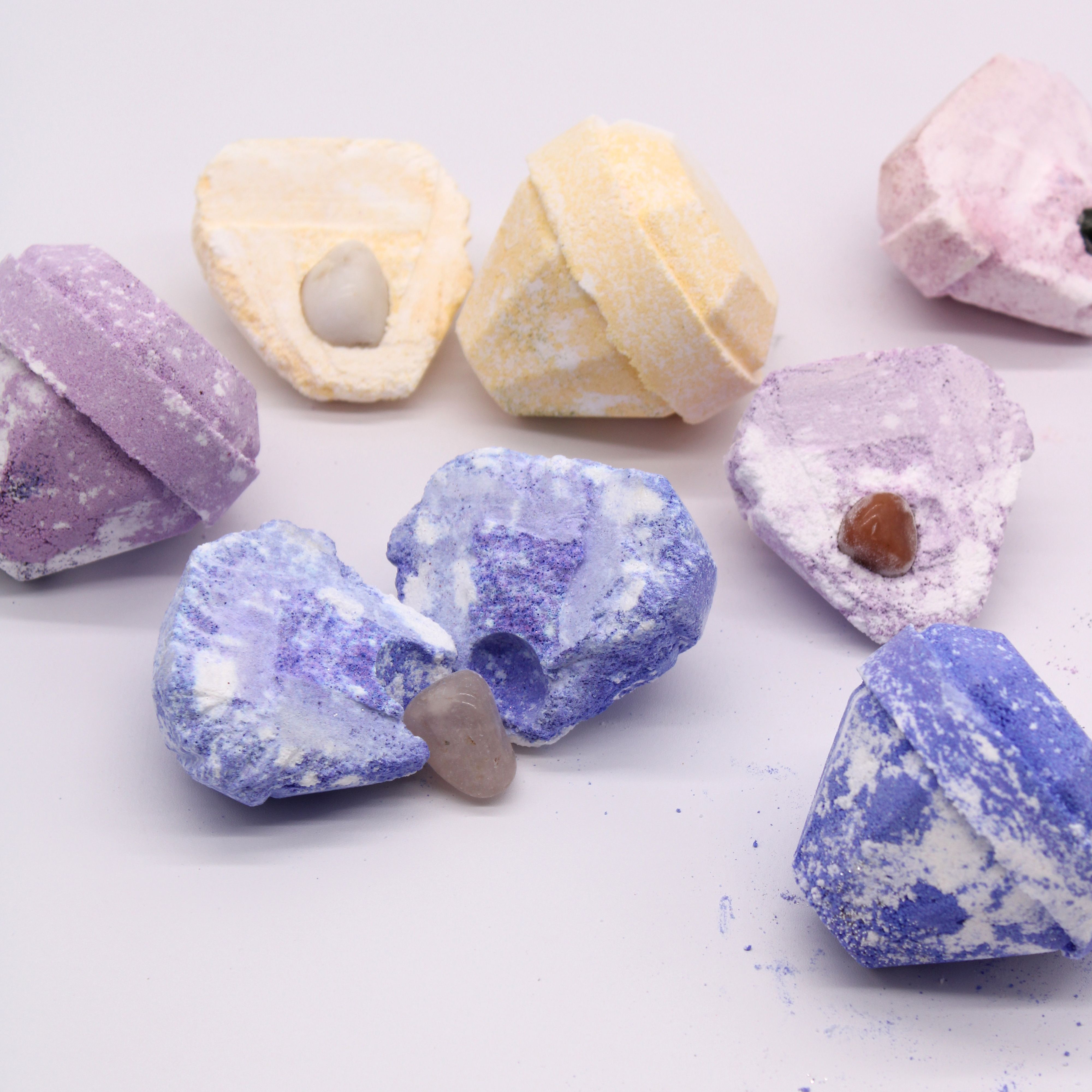 Bombas de Baño con Piedras Preciosas