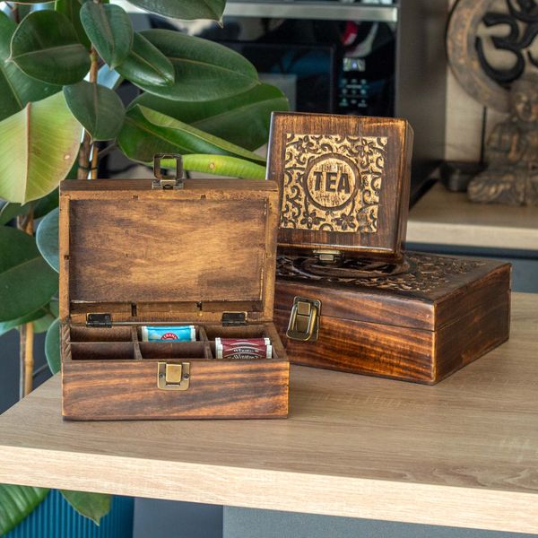 Cajas para el té  de Madera de Mango