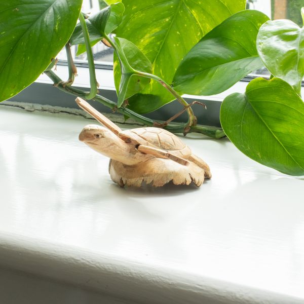 Figura de Madera Tallada a Mano  - Tortuga marina