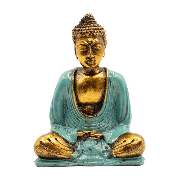 Buda Verde Azulado y Dorado - Medio