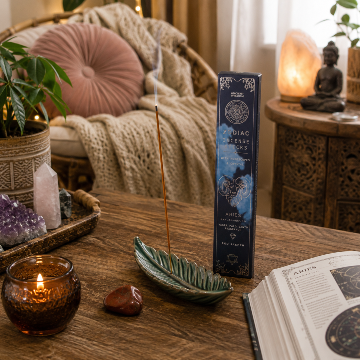Incienso con Aromas de Cristal del Zodiaco