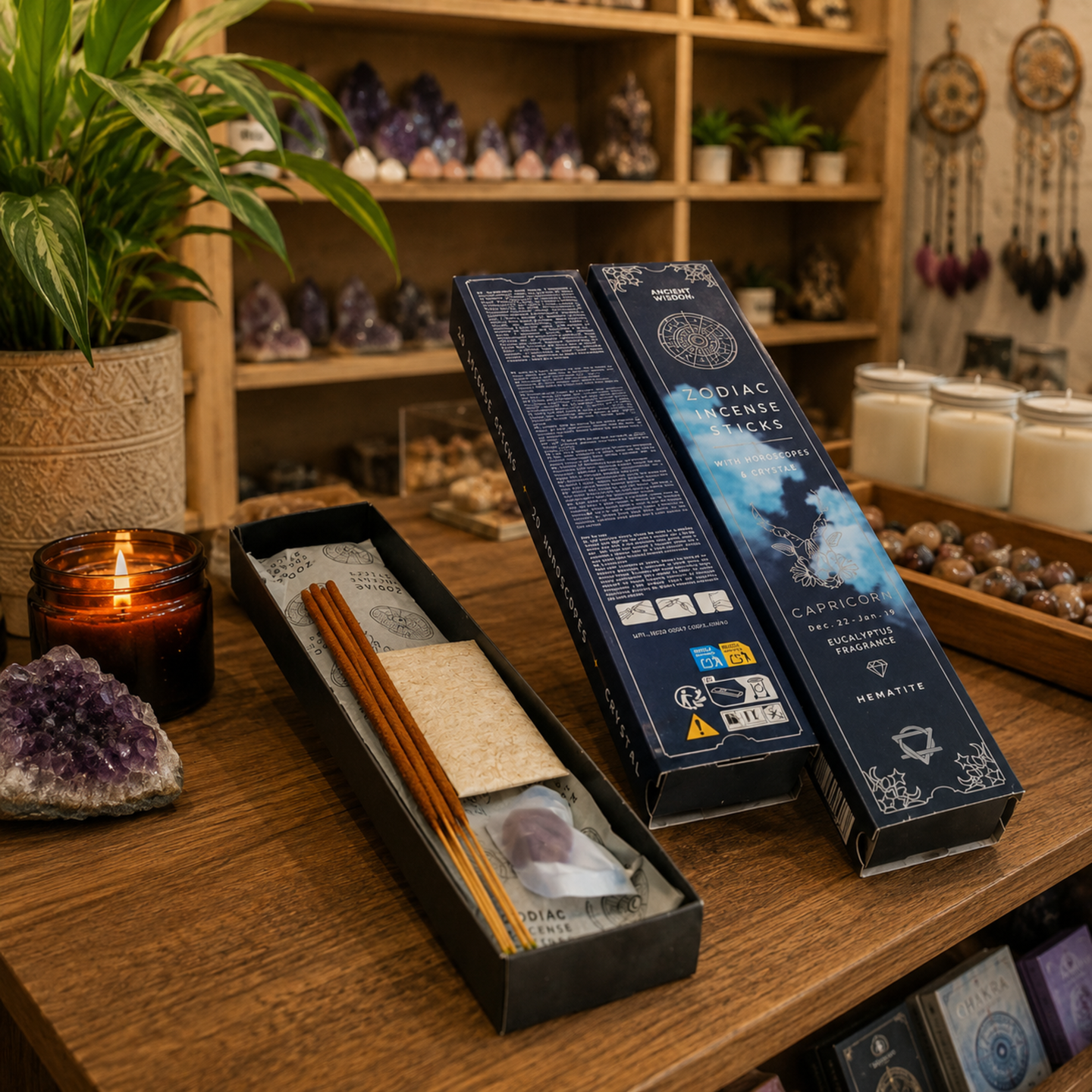 Incienso con Aromas de Cristal del Zodiaco
