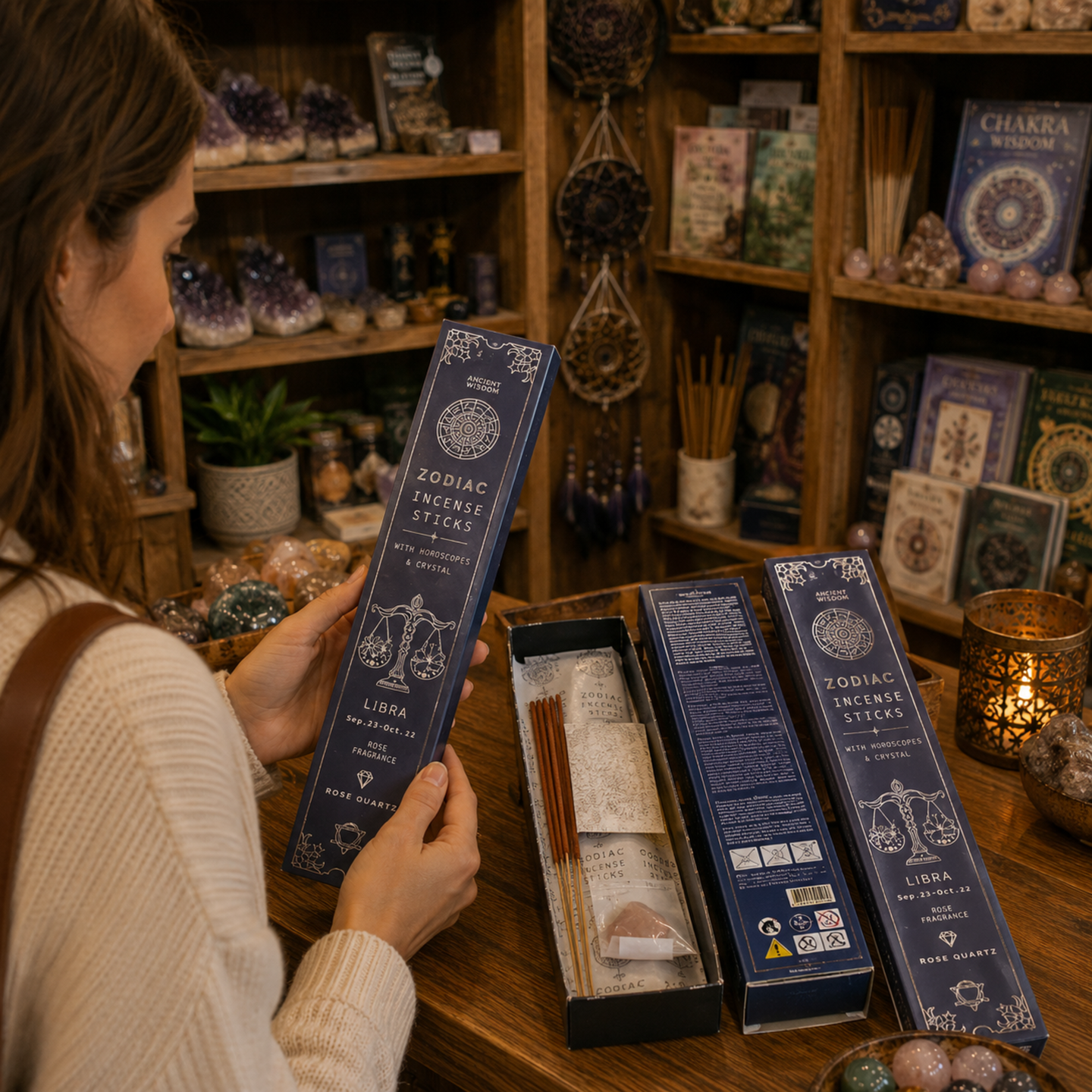 Incienso con Aromas de Cristal del Zodiaco