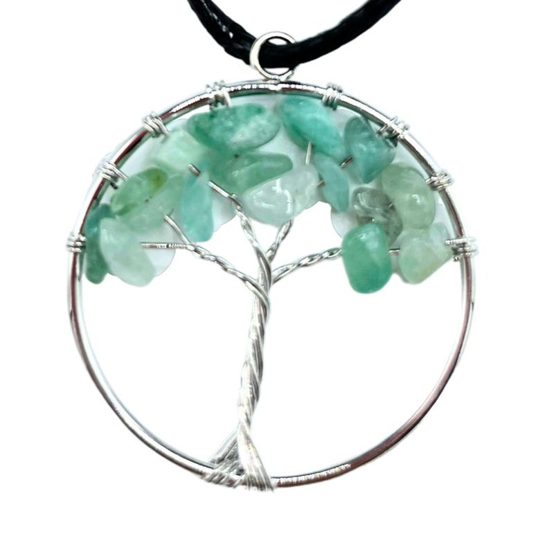 Collar con colgante de piedra preciosa de inicio