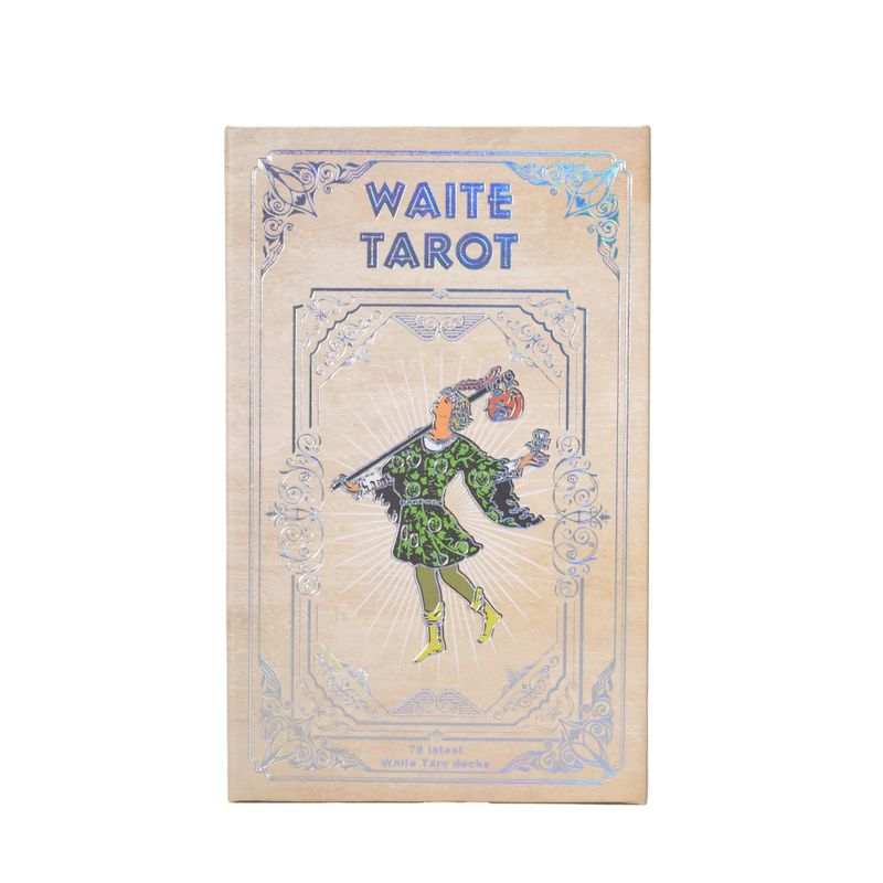 Conjunto de cartas de Tarot Waite con lámina plateada y folleto