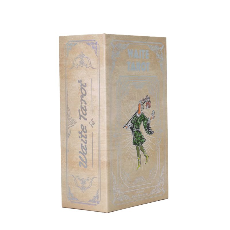 Conjunto de cartas de Tarot Waite con lámina plateada y folleto