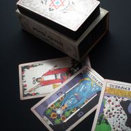 Conjunto de cartas de Tarot Waite con lámina plateada y folleto