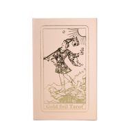 Conjunto de caja de regalo para cartas del tarot con caja rosa y foil rubí - con folleto