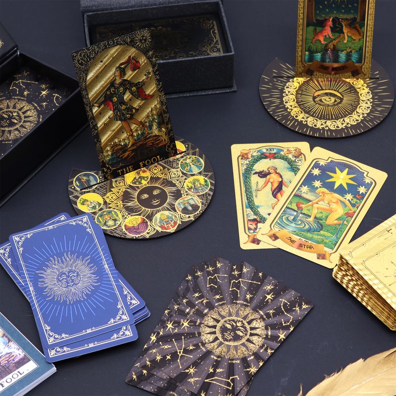 Set de cartas de Tarot con foil dorado - con folleto