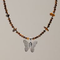 Conjunto de collar de gemas del espíritu ninfa - Puesta de sol marina