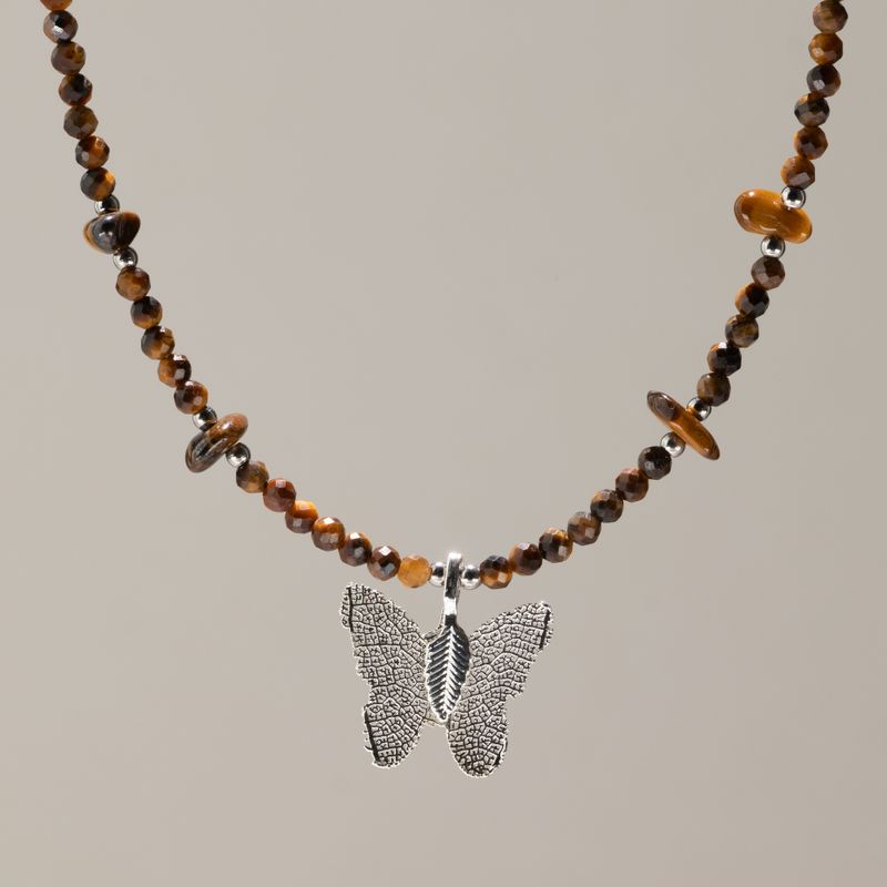 Conjunto de collar de gemas del espíritu ninfa - Puesta de sol marina