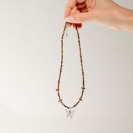 Conjunto de collar de gemas del espíritu ninfa - Puesta de sol marina