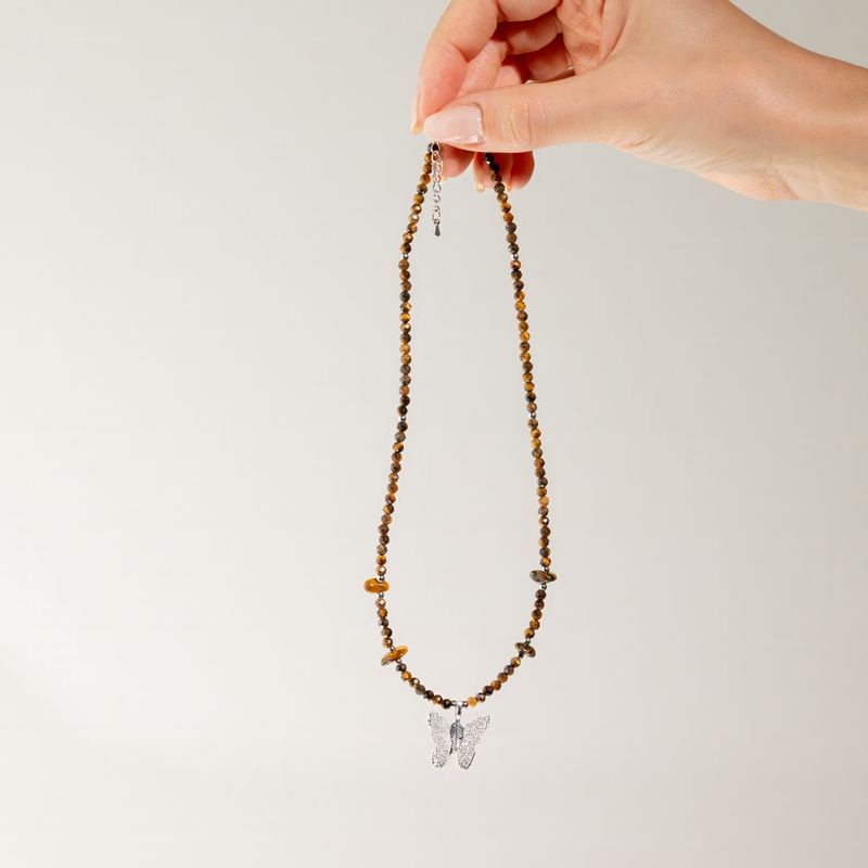 Conjunto de collar de gemas del espíritu ninfa - Puesta de sol marina