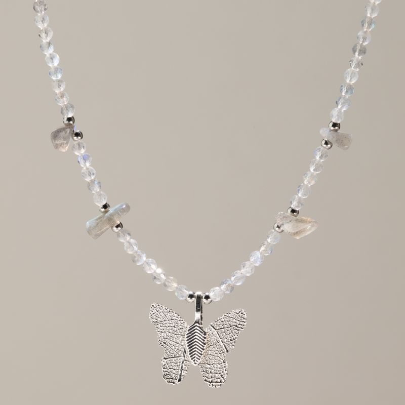 Conjunto de Collar de Piedras Preciosas del Espíritu de Ninfa - Auroras boreales