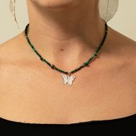 Conjunto de collar de gemas del espíritu de la ninfa - Espíritu del Bosque