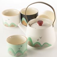 Mil millas - Juego de té - Cuatro tazas - Paño ceremonial y mango de bambú