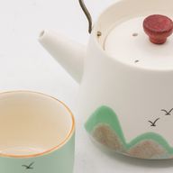 Mil millas - Juego de té - Cuatro tazas - Paño ceremonial y mango de bambú