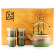 Juego de té estilo Kyusu japonés - para té verde - cuatro tazas