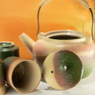 Juego de té estilo Kyusu japonés - para té verde - cuatro tazas
