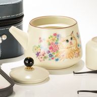 Juego de tetera para viajar y dos tazas - Amante de los gatos