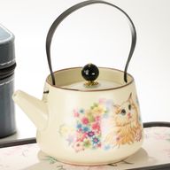 Juego de tetera para viajar y dos tazas - Amante de los gatos