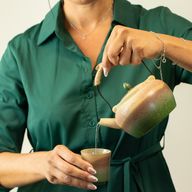 Juego de té estilo Kyusu japonés - para té verde - cuatro tazas
