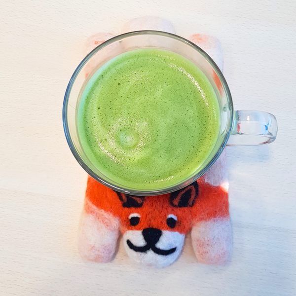 Almohadilla de fieltro para taza con diseño de zorro