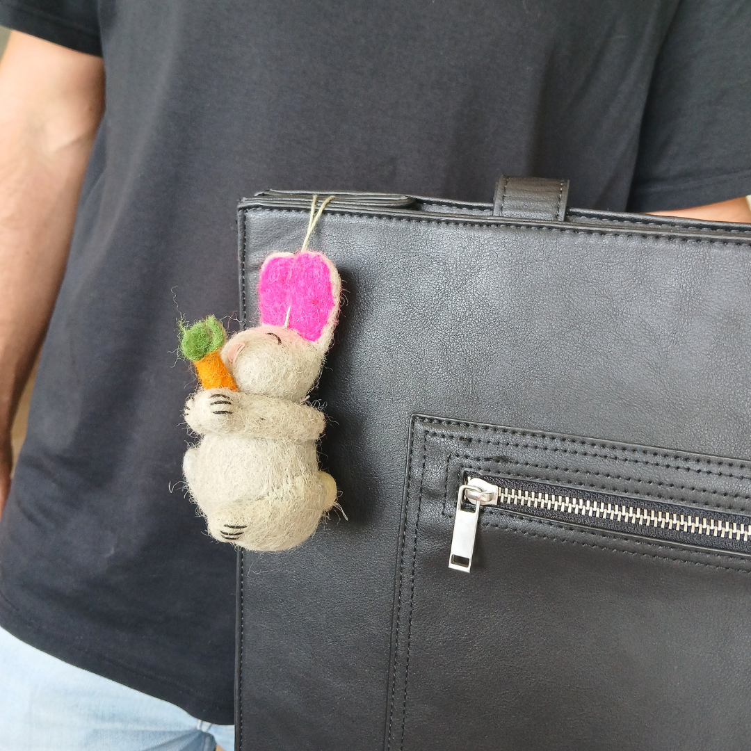 Colgantes de fieltro para bolso