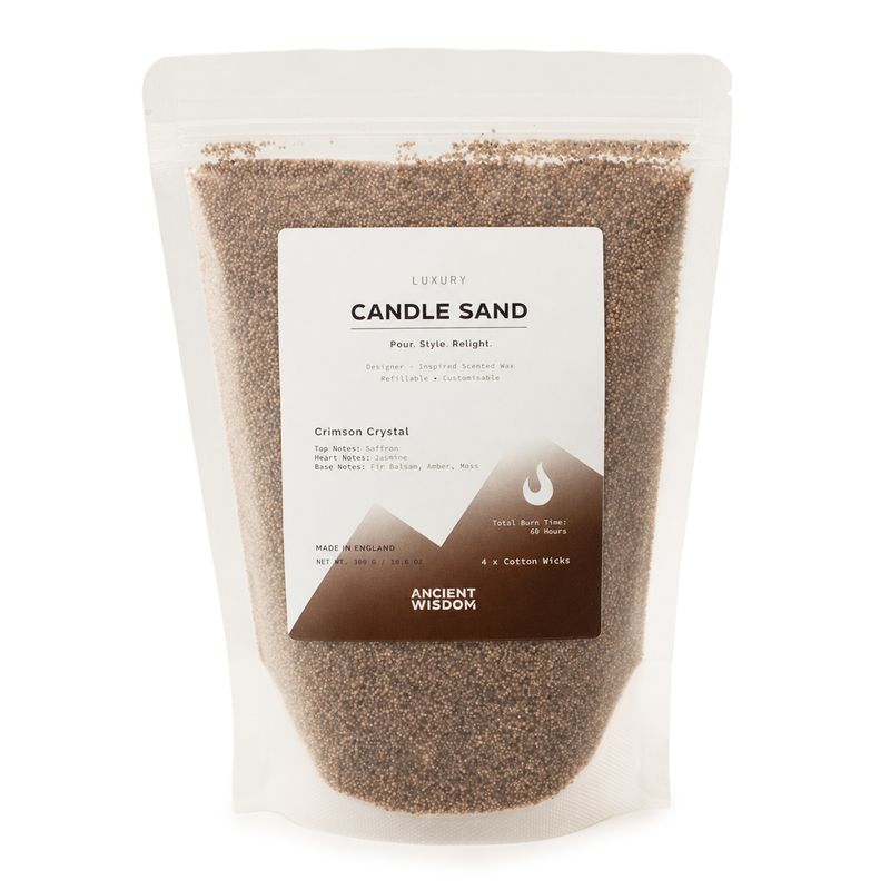 Arena perfumada para velas - Marrón moka - Cristal carmesí - 300 g