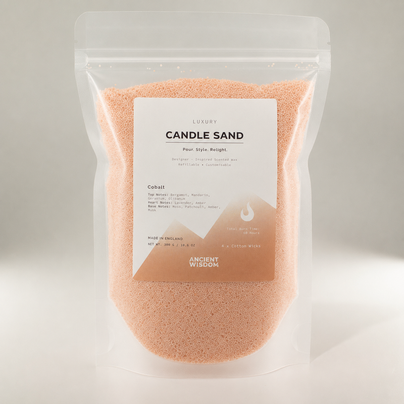 Vela perfumada Arena - Taupe Naranja - Cobalto - 300 g
