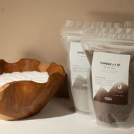 Vela perfumada color arena - Negro - Con espíritu - 300g