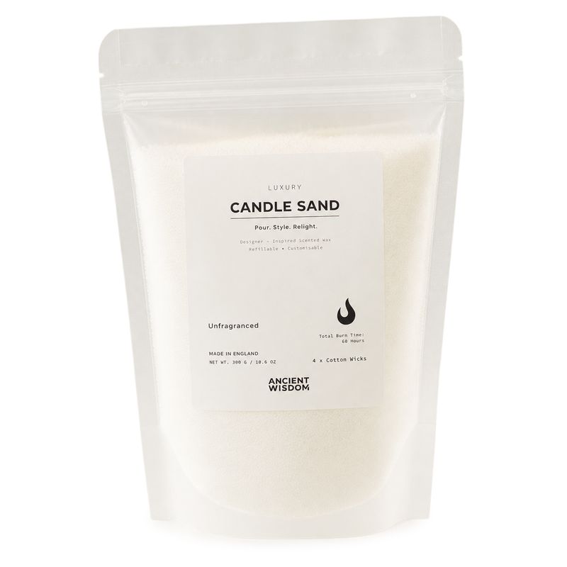 Arena para velas sin fragancia - blanca - 300 g