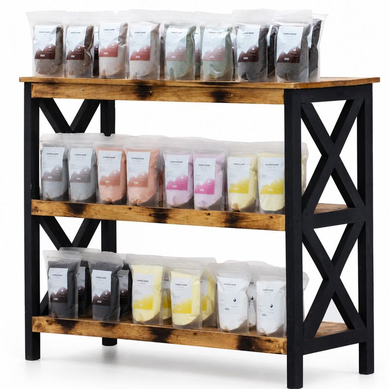 Vela perfumada de arena - kit de inicio de 44 paquetes y soporte