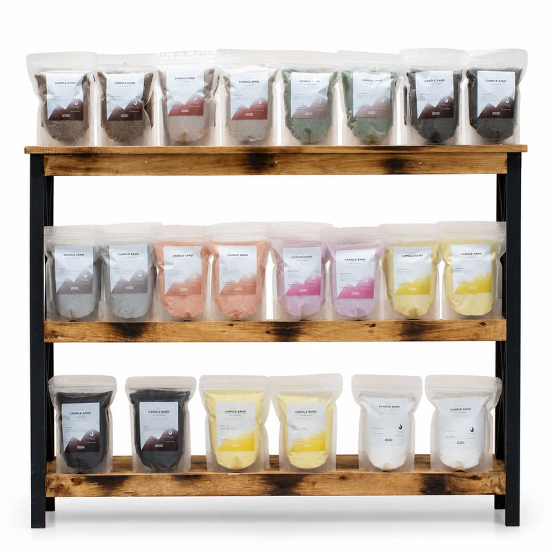 Vela perfumada de arena - kit de inicio de 44 paquetes y soporte