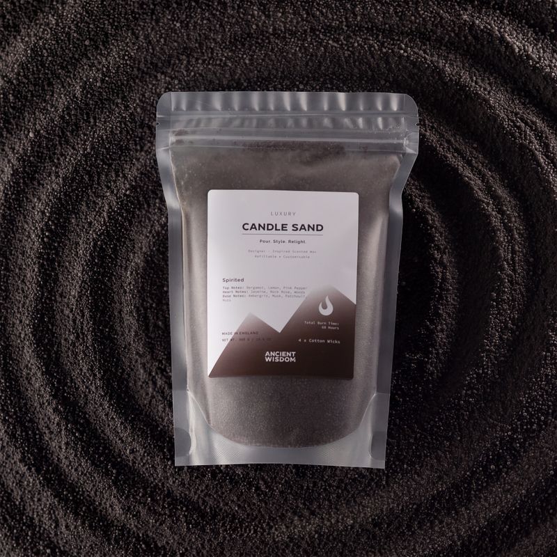 Vela perfumada de arena - kit de inicio de 44 paquetes y soporte